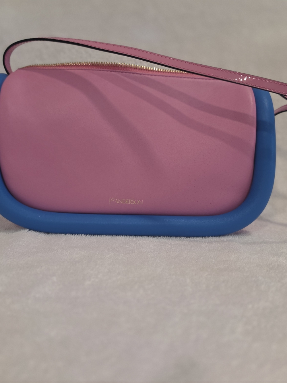JW ANDERSON Pink and Blue Rounded Leather Crossbody